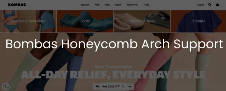 The Optimized Alt Tag alt="Macro view of the Bombas Honeycomb Arch Support knit pattern on a performance sock, demonstrating the 3D hexagonal tension system.